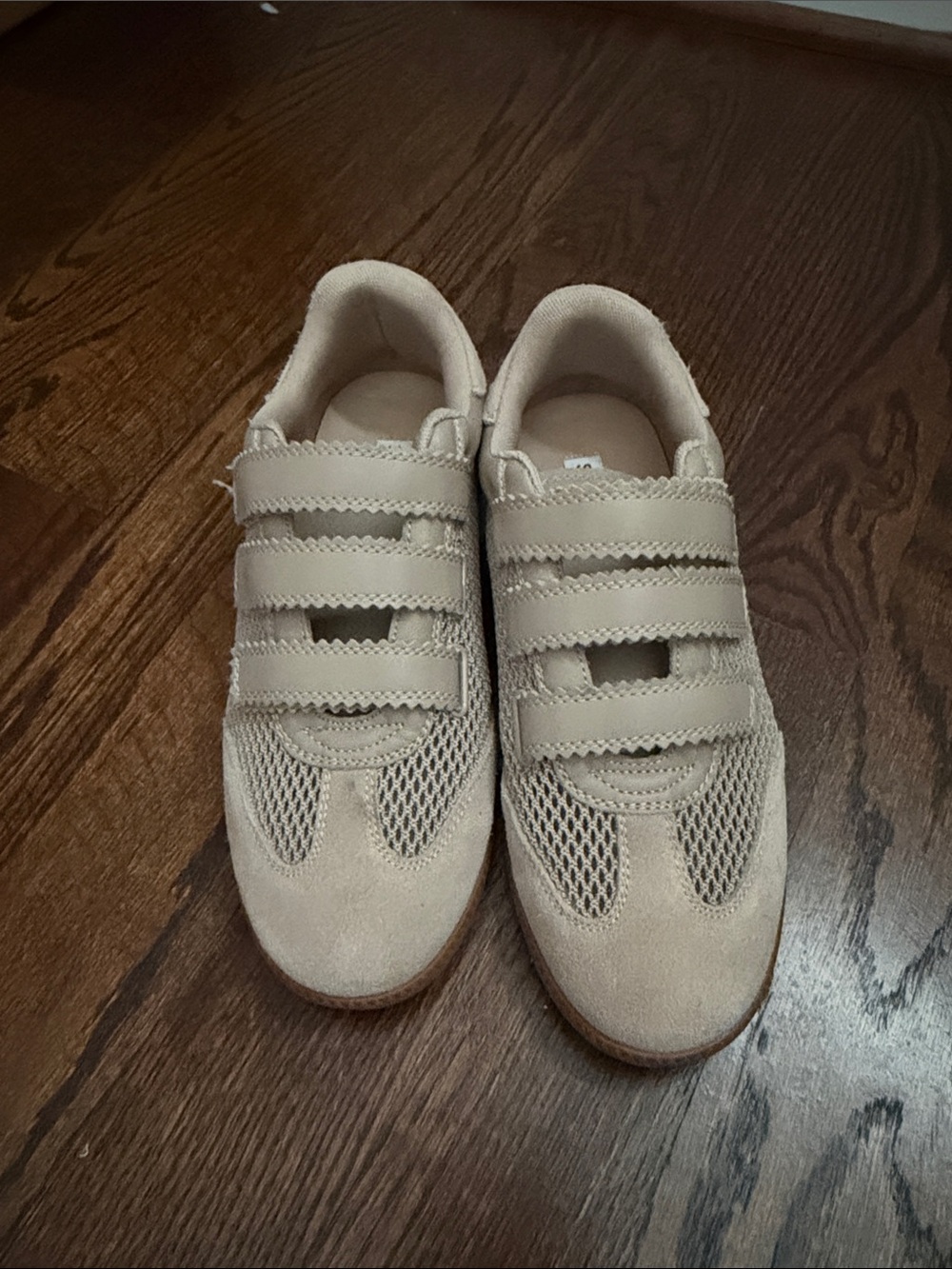 Steve Madden Beige Velcro Sneakers